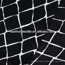 100% Cotton Spandex Satin Dress Pants Shirt Garments Fabric/Black and White Stretchable Satin Fabric for Dress